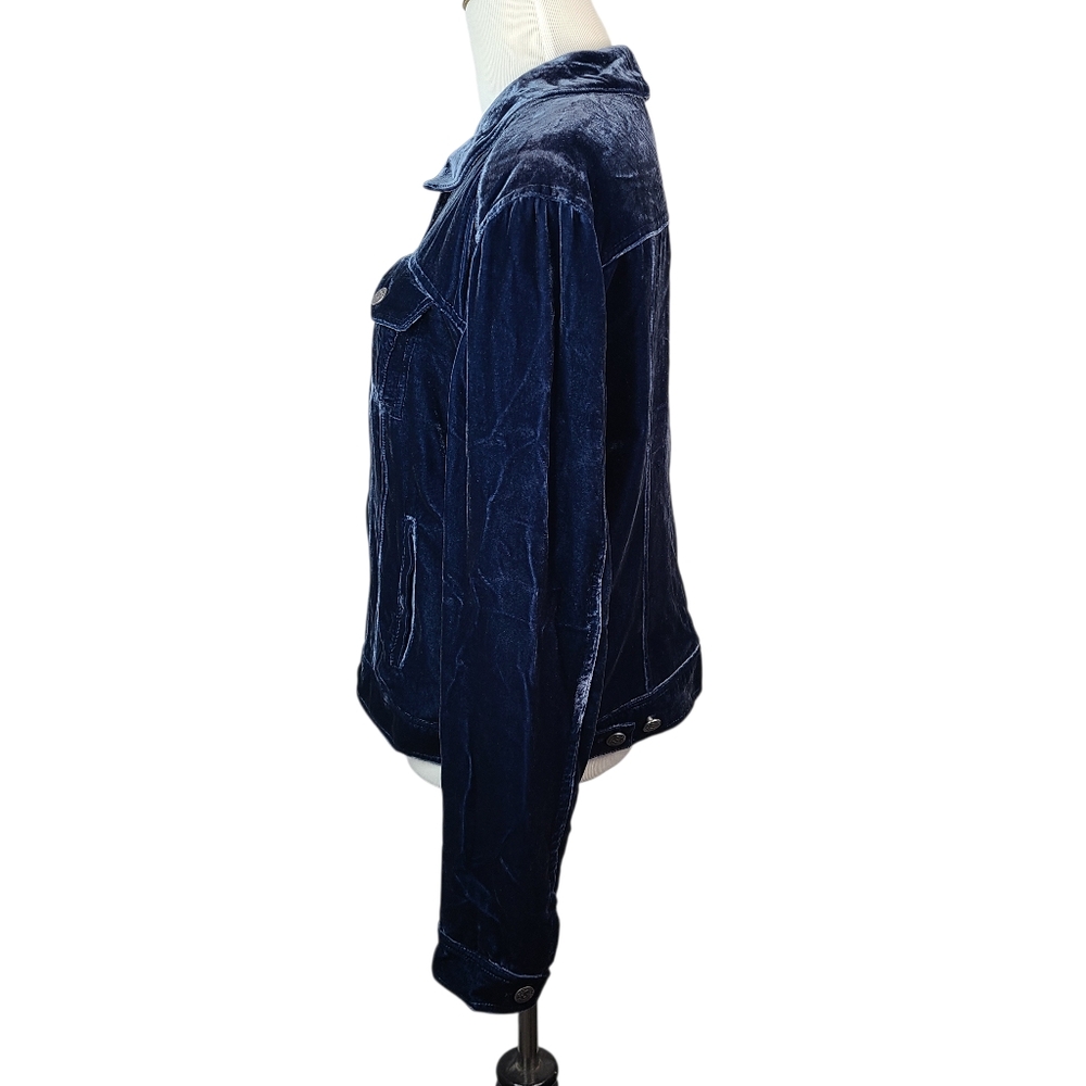 Sundance Blue Velvet Silk Blend Jacket Size Medium - Picture 3 of 15